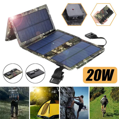 NNETM 20W Portable Solar Panel Charger - Green