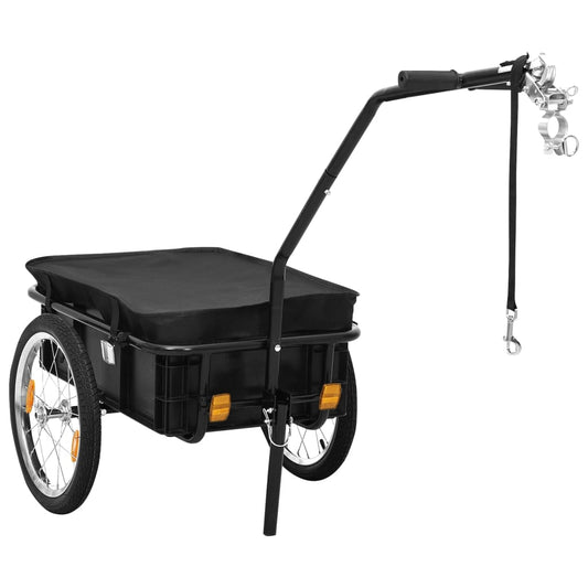 NNEVL Bike Cargo Trailer/Hand Wagon 155x60x83 cm Steel Black