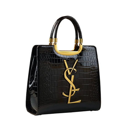 Women’s Crocodile Print Tote Bag – Light Luxury Shoulder & Crossbody Handbag