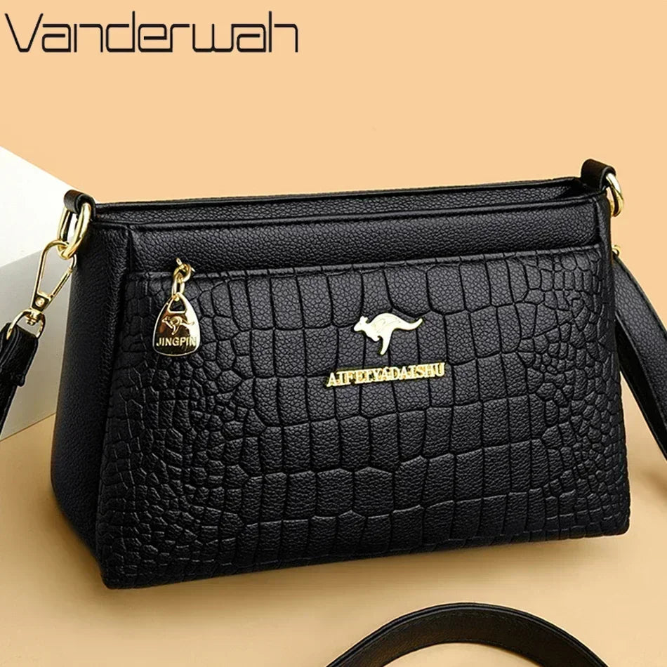 Luxury Women’s Leather Handbag – High Quality Shoulder & Crossbody Purse