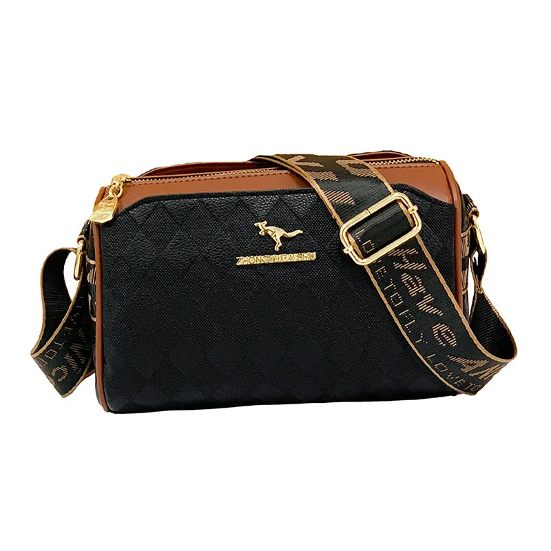 Luxury Women’s Checkered Messenger Bag – Designer Shoulder & Crossbody Handbag