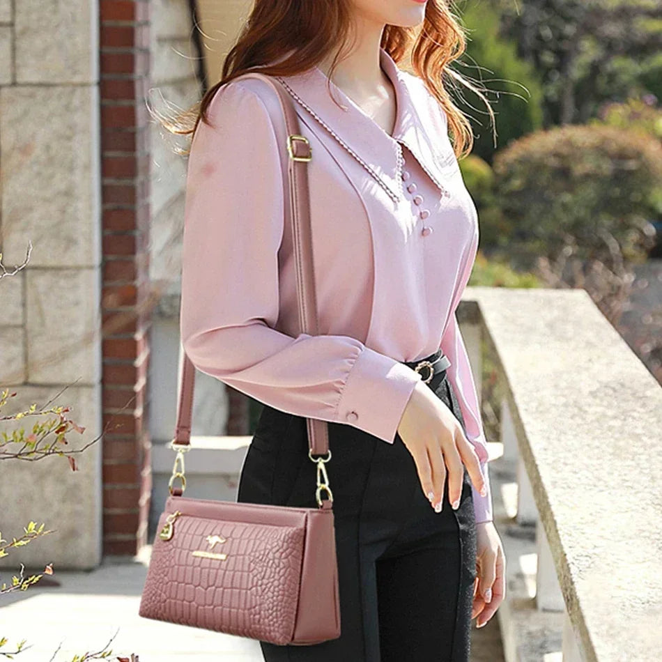 Luxury Women’s Leather Handbag – High Quality Shoulder & Crossbody Purse