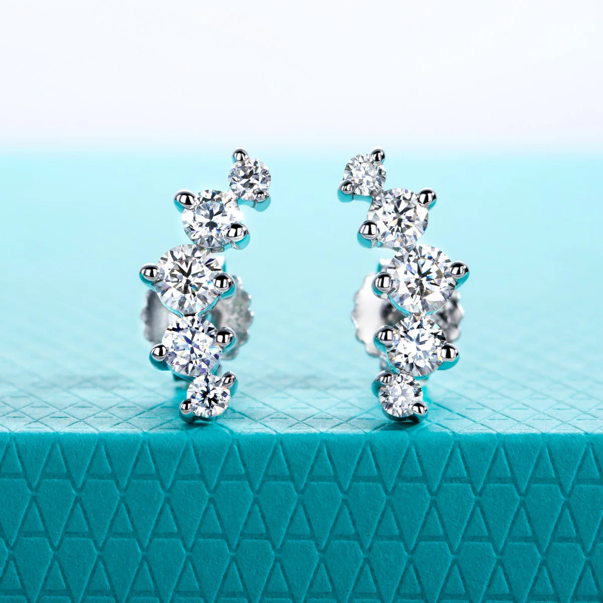 AnuJewel 1.04ct Moissanite Gold-Plated Sterling Silver Stud Earrings for Women