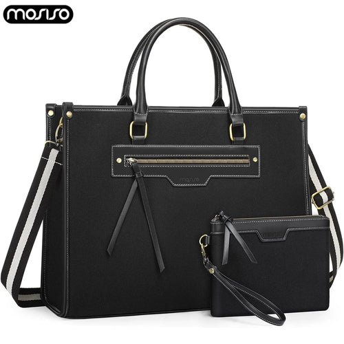 Women’s 15.6-Inch Laptop Tote Bag – Canvas Work & Travel Shoulder Handbag